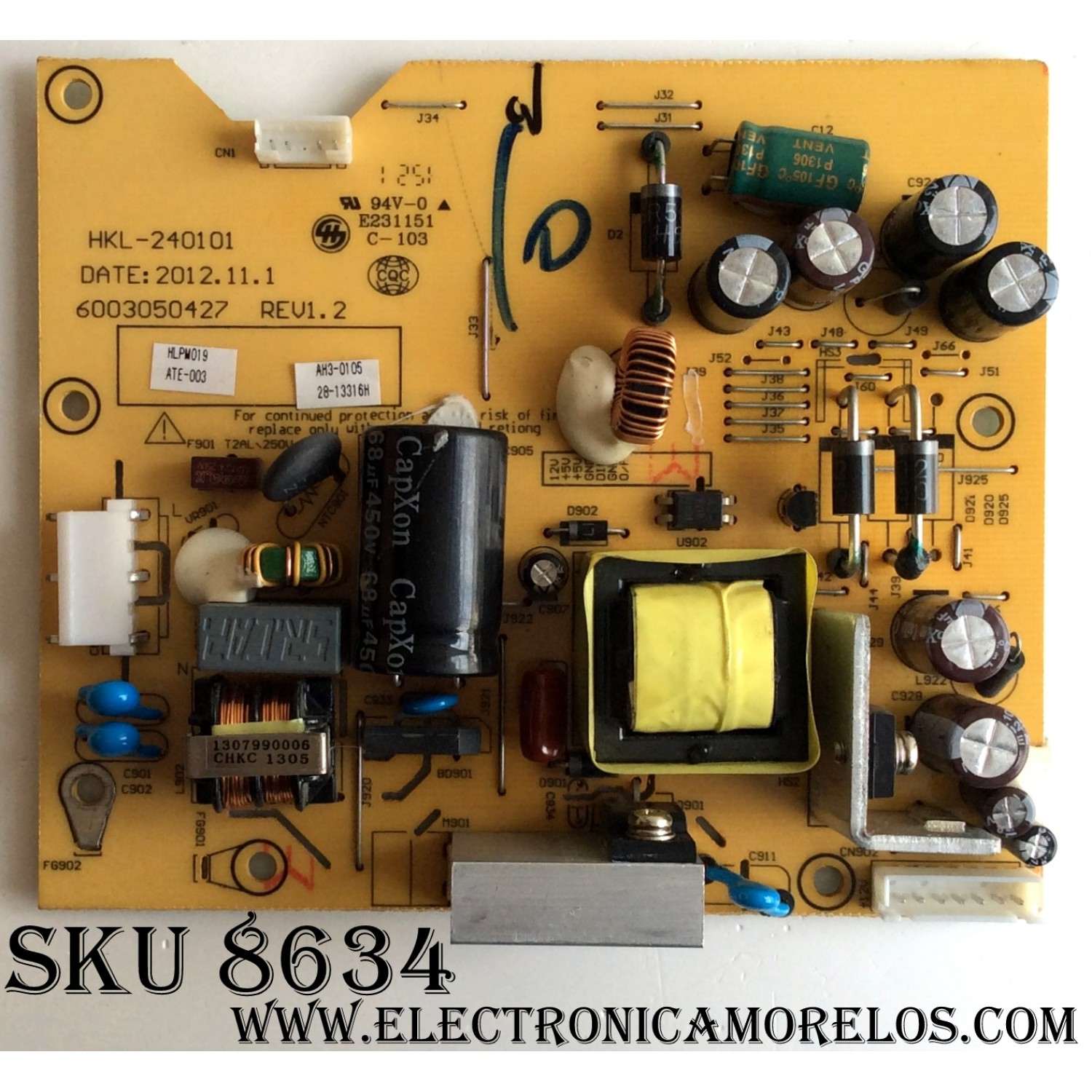 FUENTE DE PODER / RCA HKL-240101 / 6003050427 / AH3-0105 / HLPM019 / MODELOS LEDV2488A-C / DE24T7H / TE247AH-WT / PLEDV2213A / LED24T7TEH